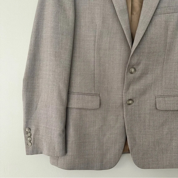Van Heusen Flex Slim Fit Suit Blazer Jacket Light Gray Size 42R - Picture 4 of 11